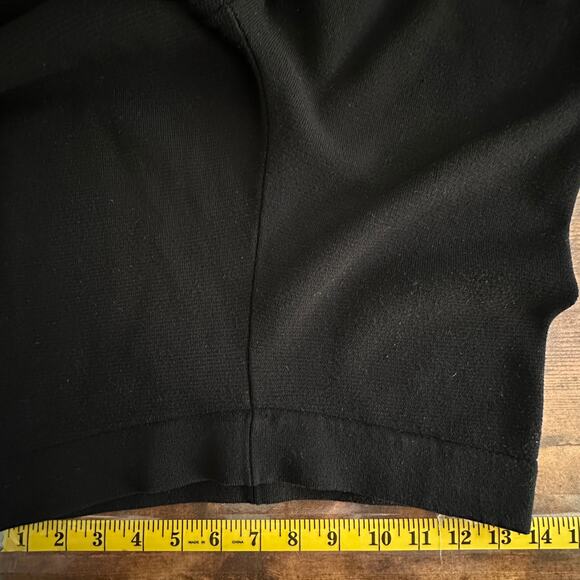 Zara Knit Pants Small Wide Leg Crop Black Loungewear Comfort Waist - Picture 3 of 9